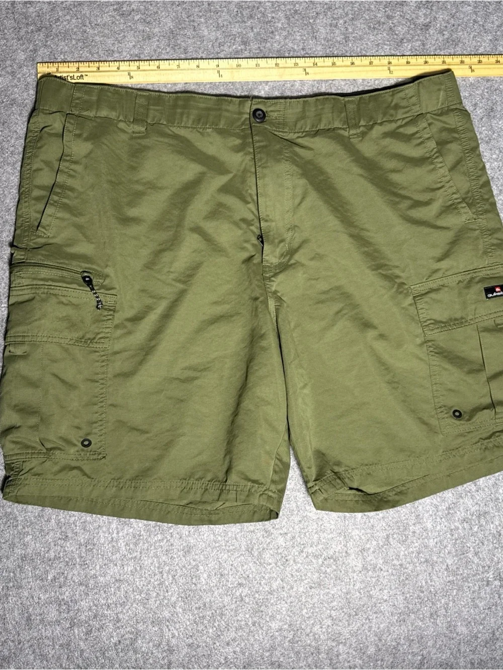 Quiksilver Olive Green Cargo Shorts - Utility Pockets